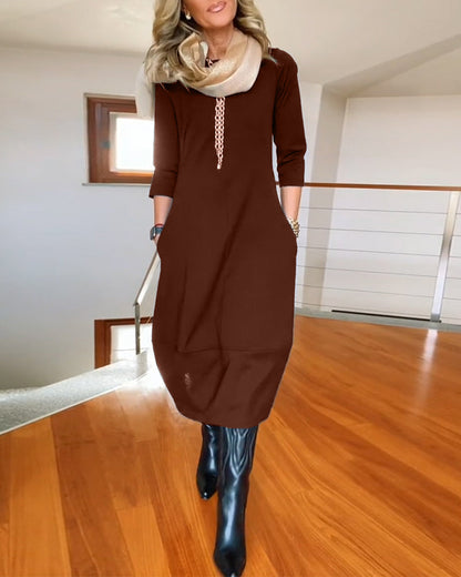 Midi Dress with Pockets