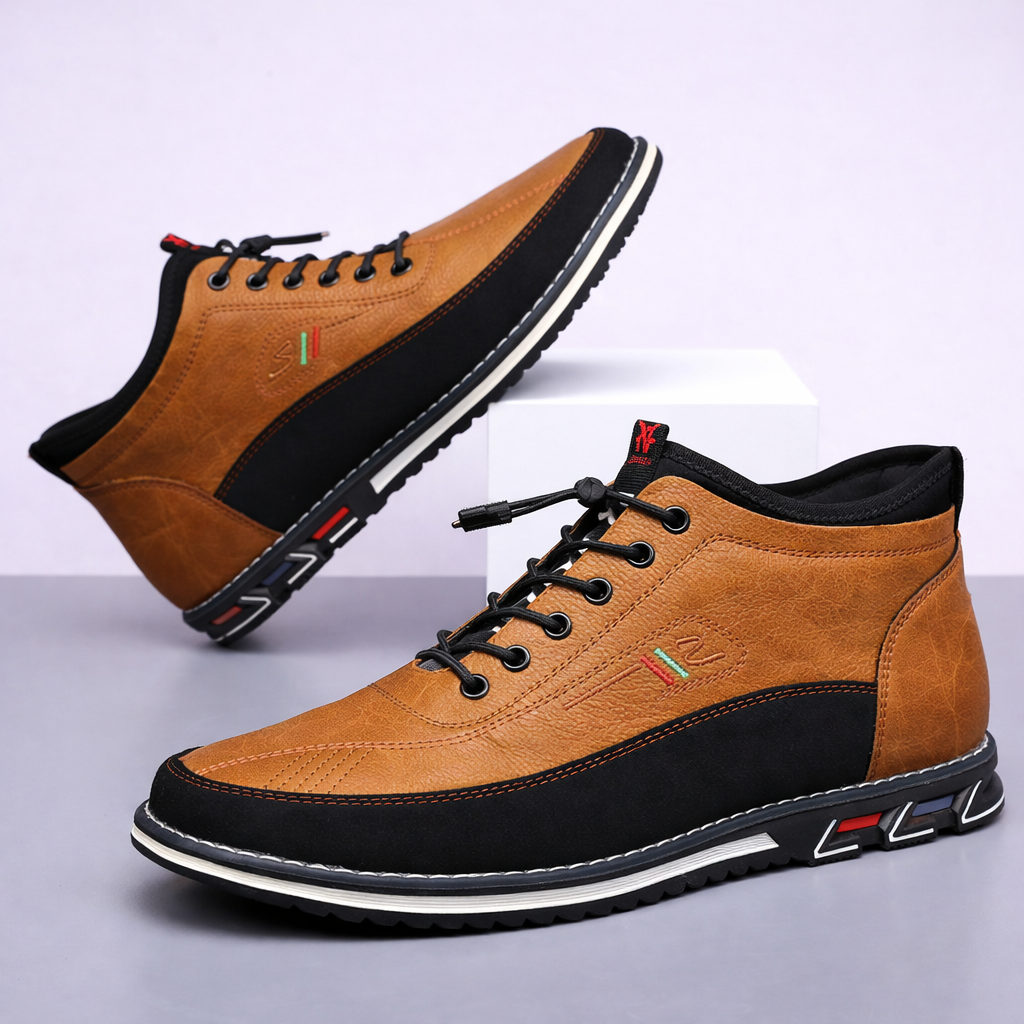 Torino Leather Mid-Top Orthopedic Sneakers
