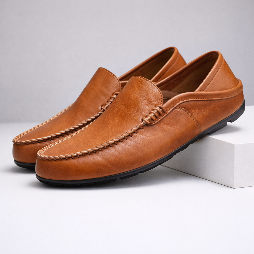 Montari Leather Slip-On Orthopedic Loafers