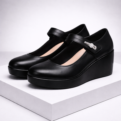 Italian Leather Platform Orthopedic Shoes