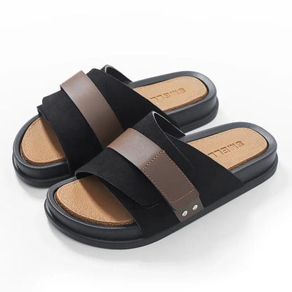 Avalon Cushioned Flat Slide Sandals