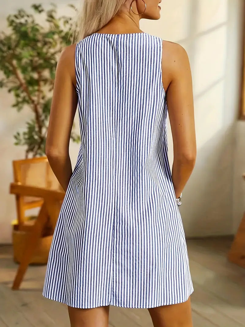 Striped Summer Dress with Pockets