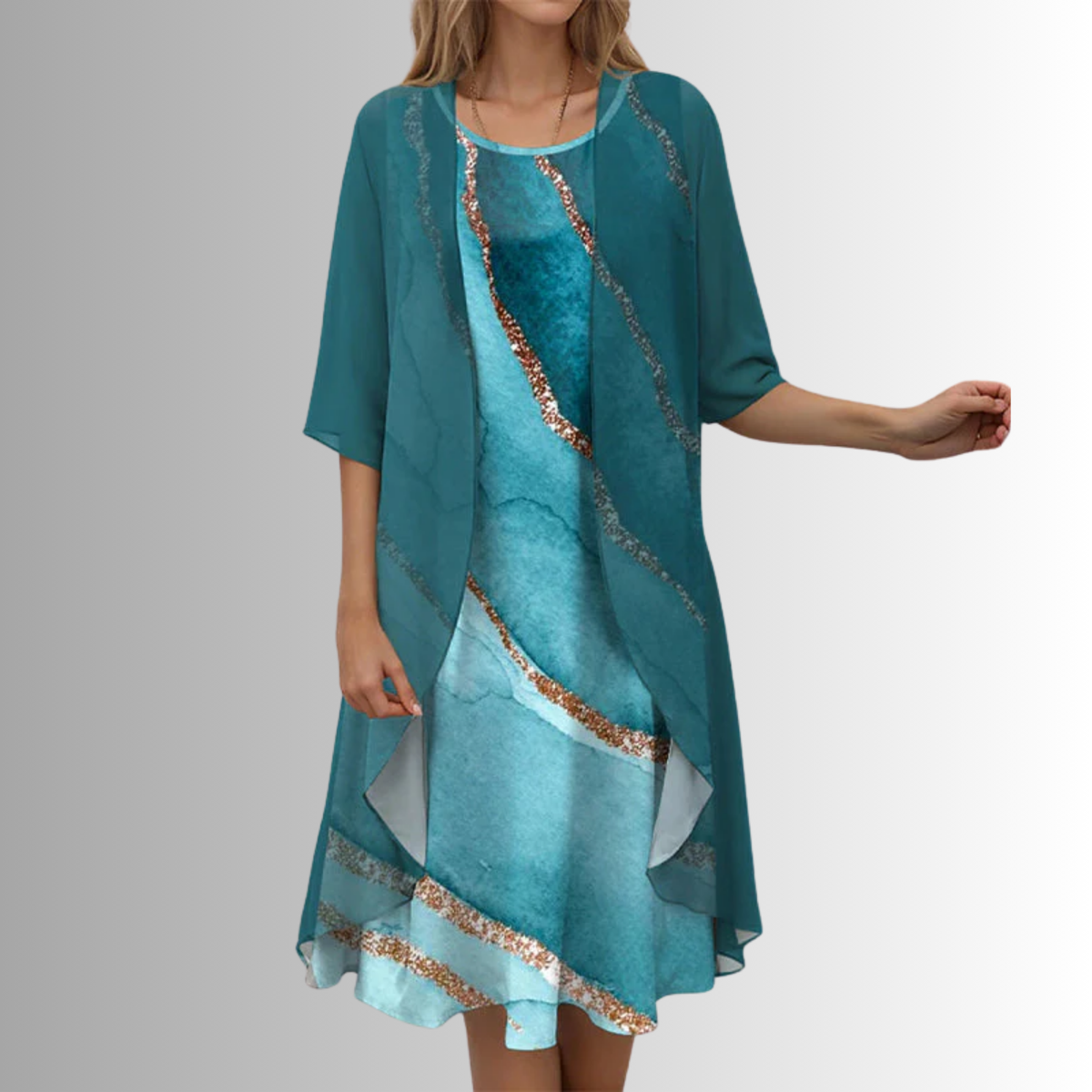 Adelina Floral Lace Midi Dress