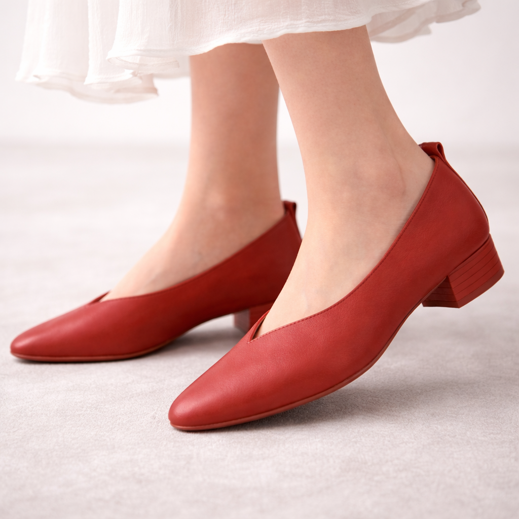 Bellara Italian Leather Block Heel Pumps