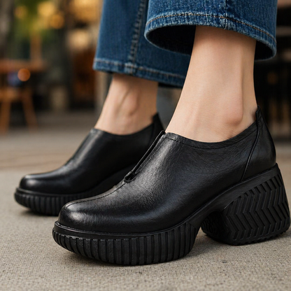 Leather Orthopedic Platform Shoes