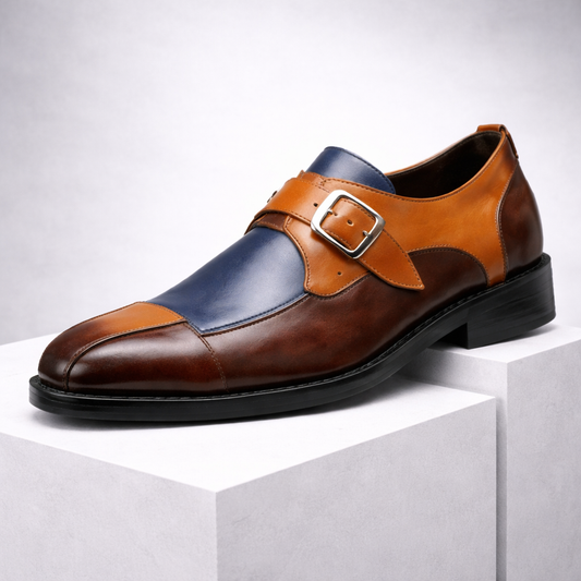 Men's Leather Monk Strap Loafers
