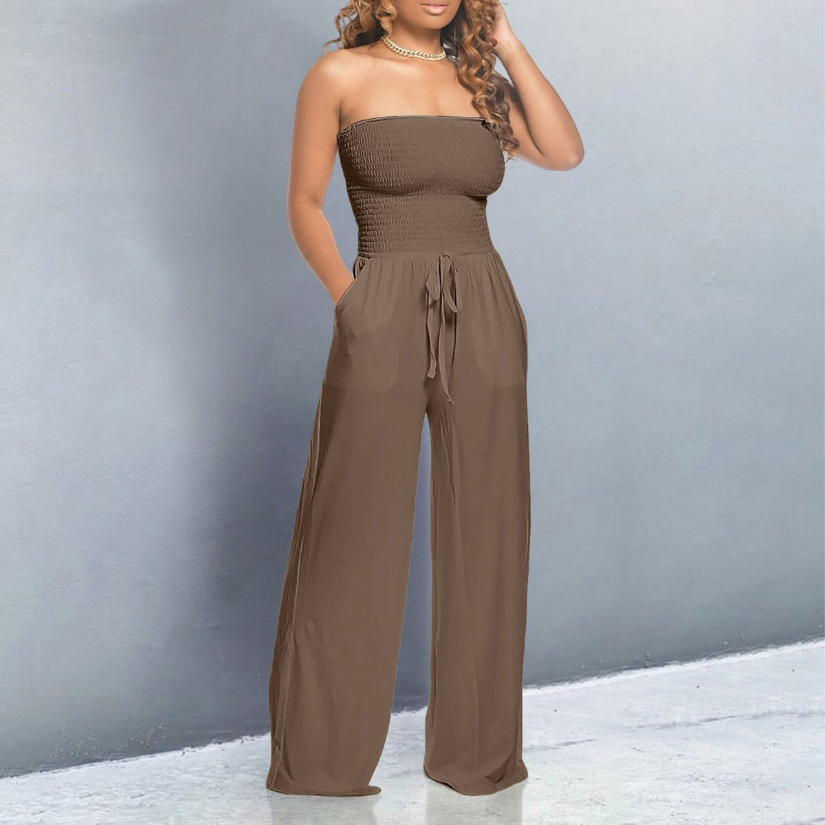 Solana Off-Shoulder Wide-Leg Jumpsuit