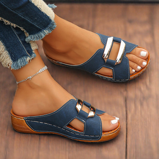 Alora Adjustable Buckle Flat Sandals