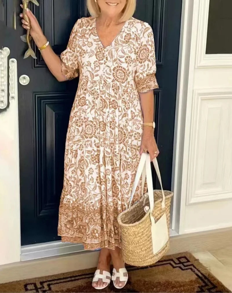 Floral Tiered Maxi Dress