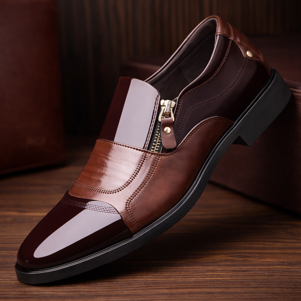 Montari Leather Orthopedic Side-Zip Shoes