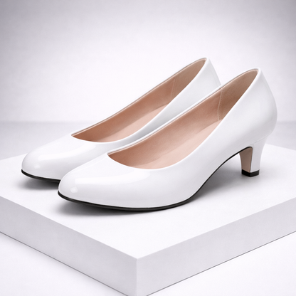 Glossy Leather Orthopedic Pumps