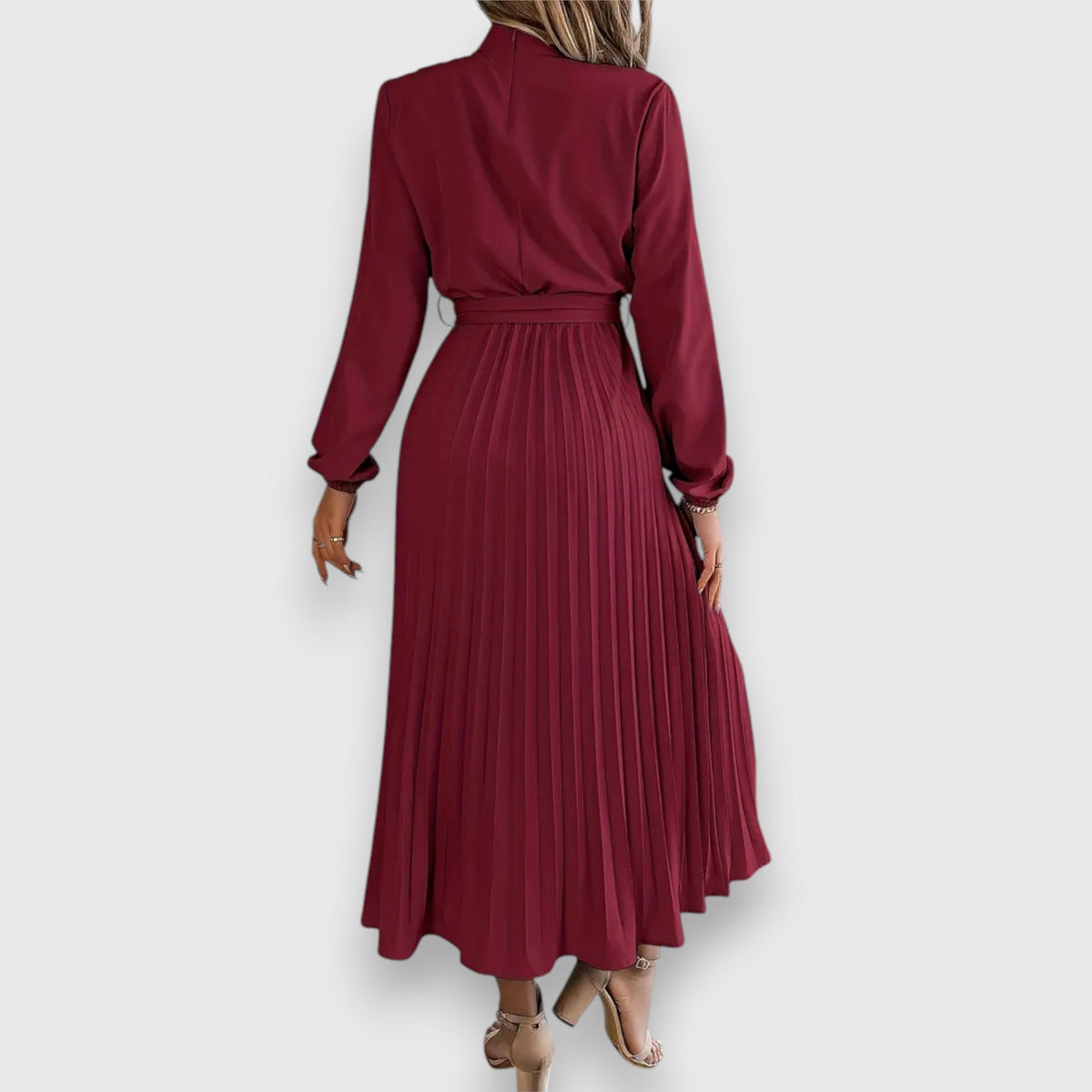 Pleated Midi Dress
