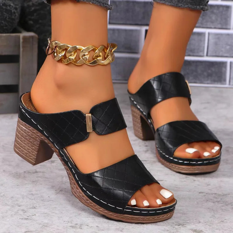 Solara Arch Support Block Heel Sandals