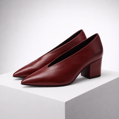 Bellini Italian Leather Block Heels