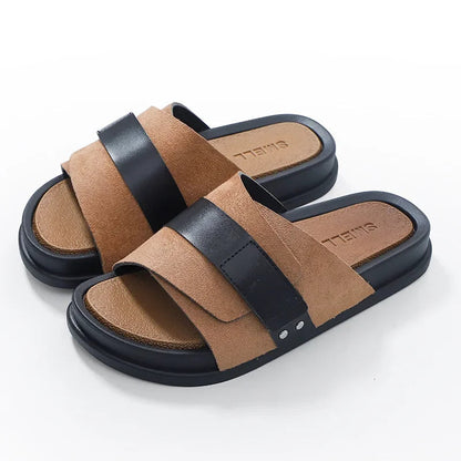 Avalon Cushioned Flat Slide Sandals