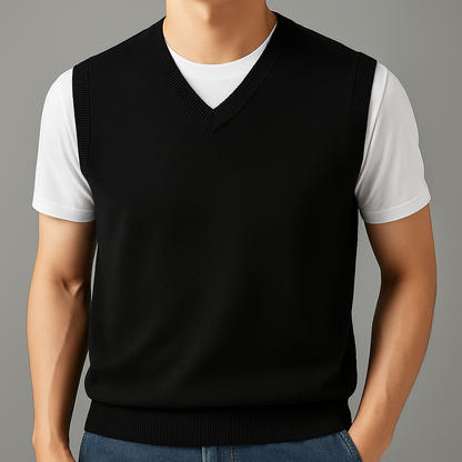 Men's Wool V-Neck Sweater Vest