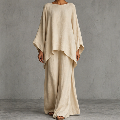 Linen Wide-Leg 2-Piece Set