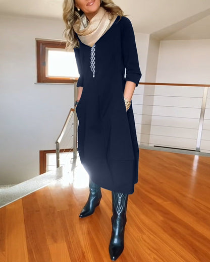 Midi Dress with Pockets
