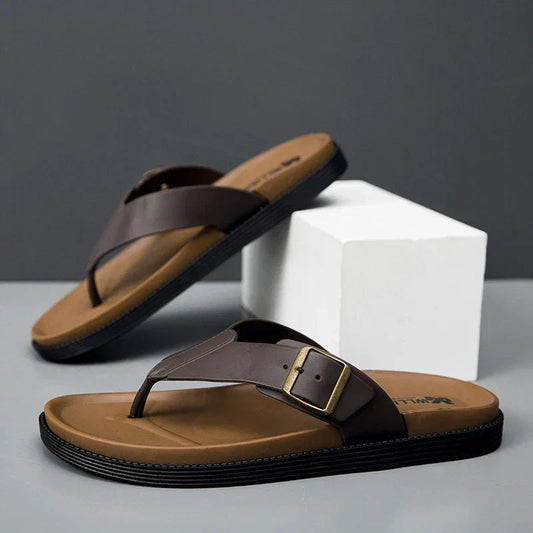 Celina Vegan Leather Flat Sandals