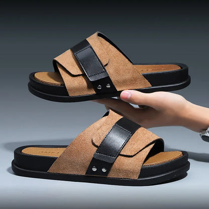 Avalon Cushioned Flat Slide Sandals