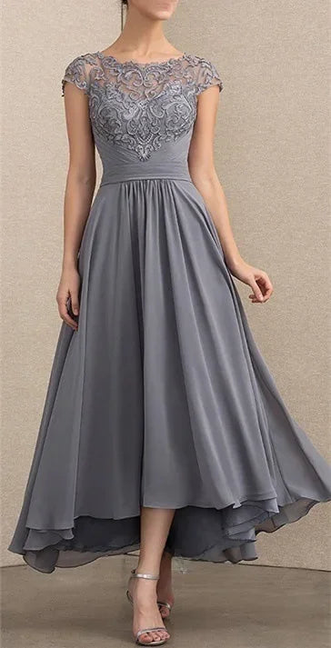 Lace Chiffon Maxi Dress