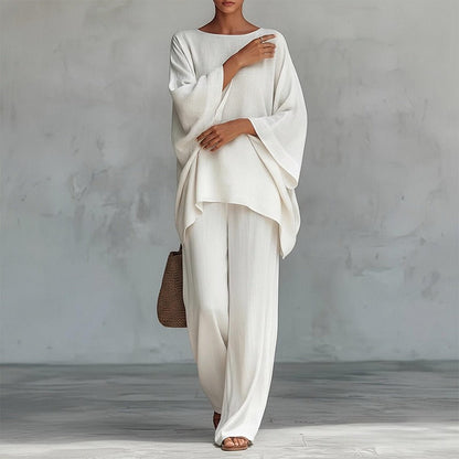 Linen Wide-Leg 2-Piece Set