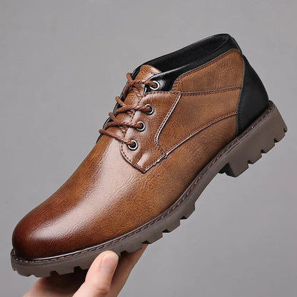Ravello Leather Lace-Up Ankle Boots