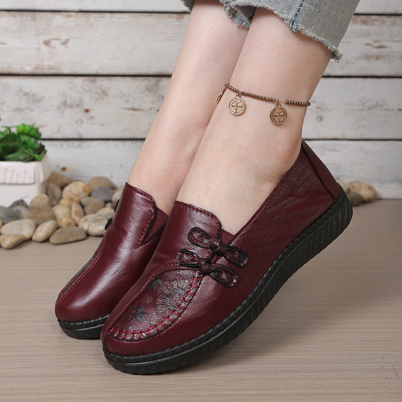 Celestia Leather Slip-On Orthopedic Shoes