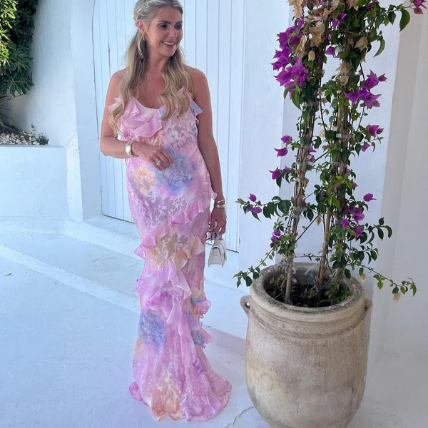 Celestina Floral Ruffle Maxi Dress
