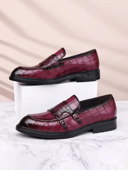 Ravello Orthopedic Leather Double Monk Strap Shoes