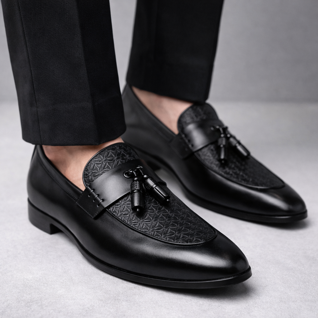 Calvino Leather Tassel Orthopedic Loafers