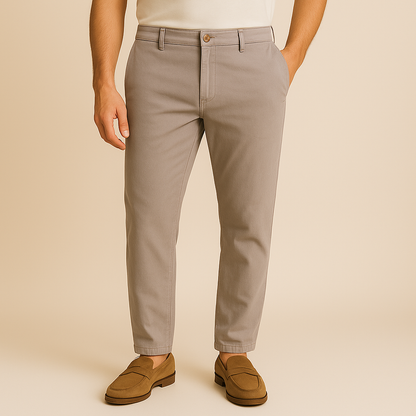 Men's Linen-Cotton Tapered Pants