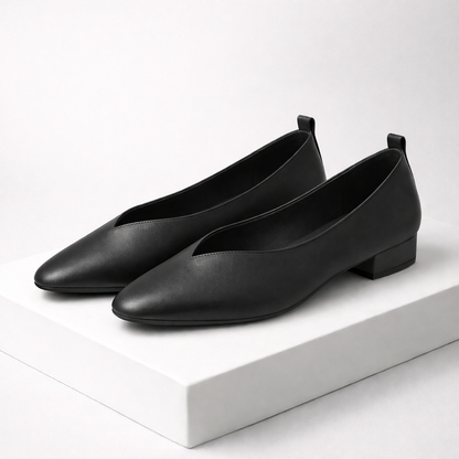 Bellara Italian Leather Block Heel Pumps
