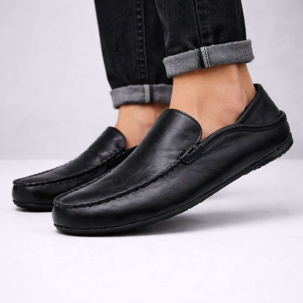 Montari Leather Slip-On Orthopedic Loafers