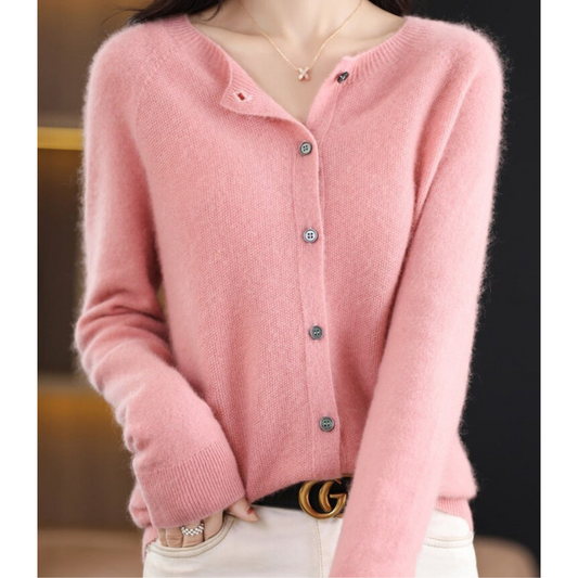 Knit Cardigan for Women - Light Pink