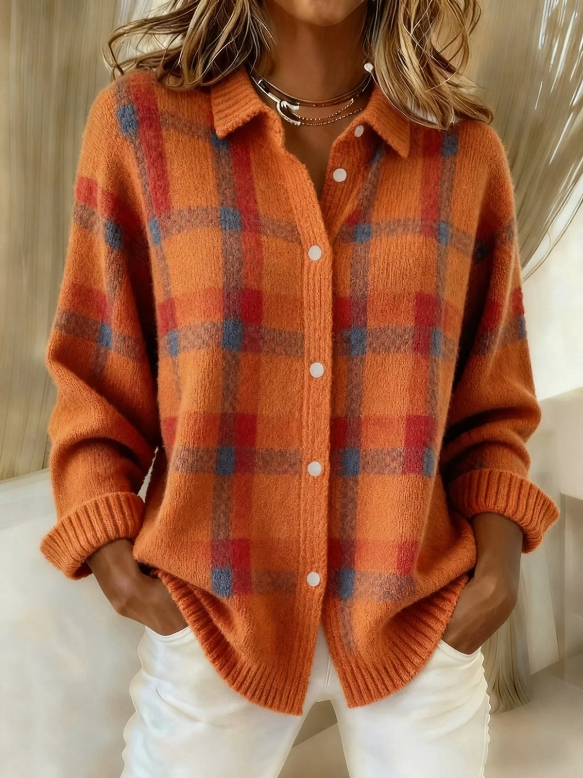 Knit Vest - Orange