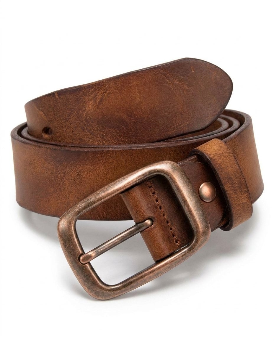 Leather Belt for Men - Brown