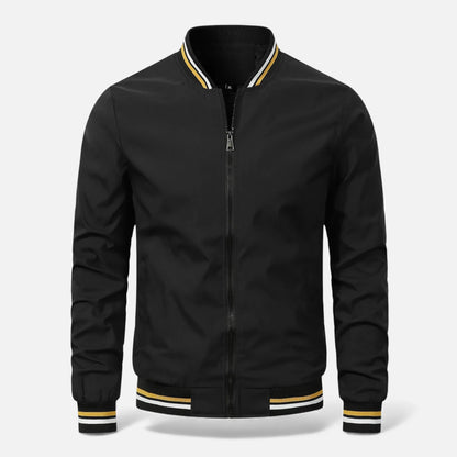 Longline Bomber Jacket for Men - Black