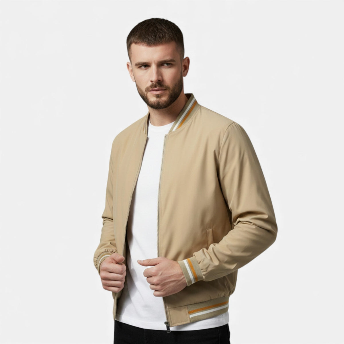 Longline Bomber Jacket for Men