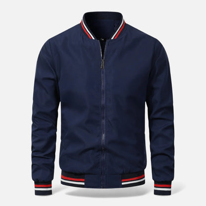 Longline Bomber Jacket for Men - Dark Blue