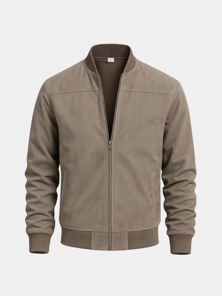 Longline Draped Bomber Jacket - Khaki