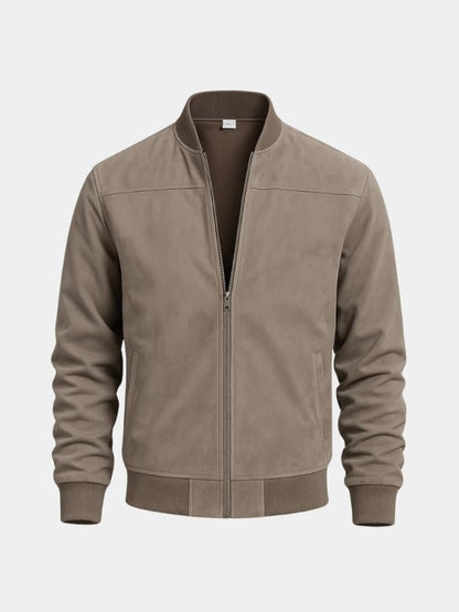 Longline Draped Bomber Jacket - Khaki