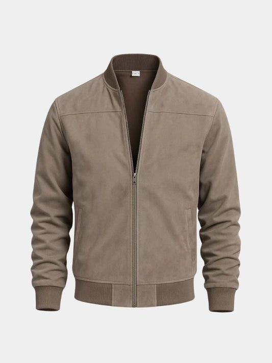 Longline Draped Bomber Jacket - Khaki