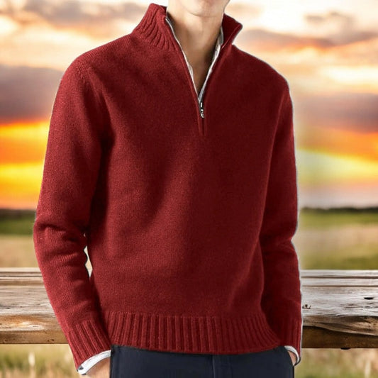 Men's Cashmere Sweater - Red