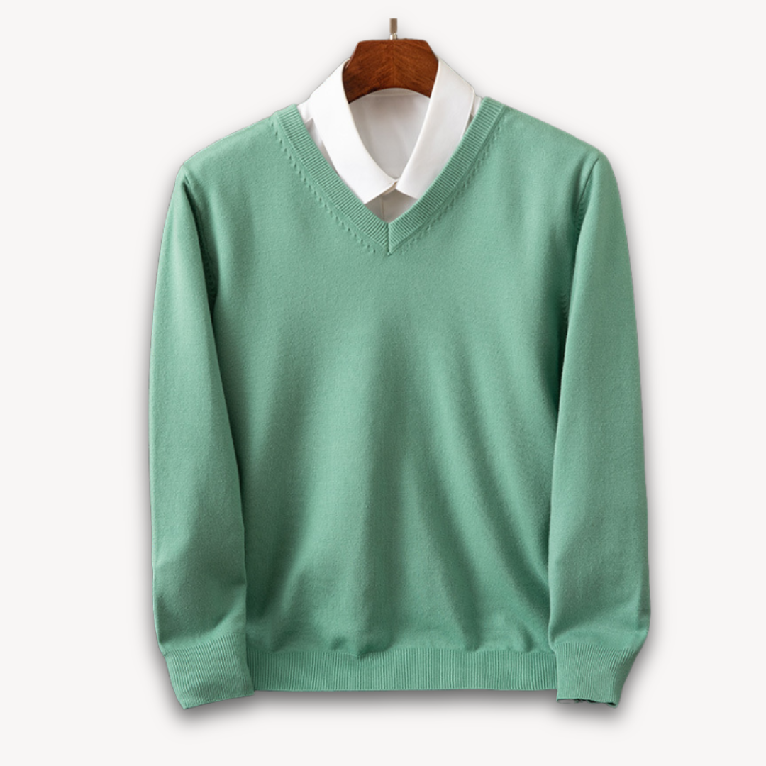 Men’s V-Neck Sweater - Green