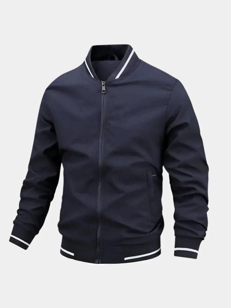 Oversized Bomber Jacket - Blue