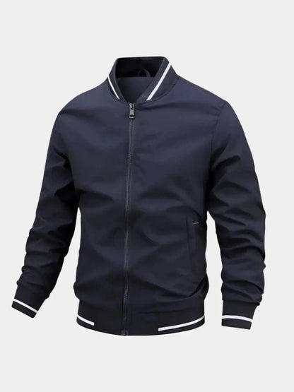 Oversized Bomber Jacket - Blue