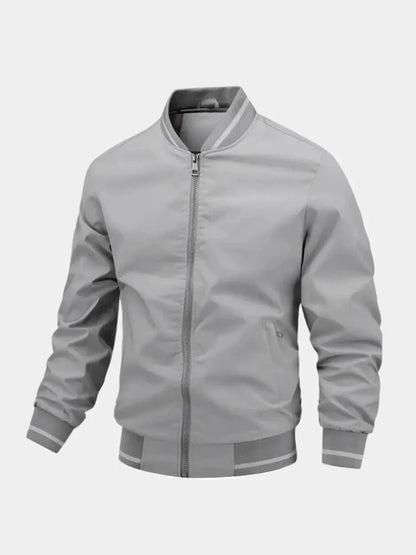Oversized Bomber Jacket - Gray
