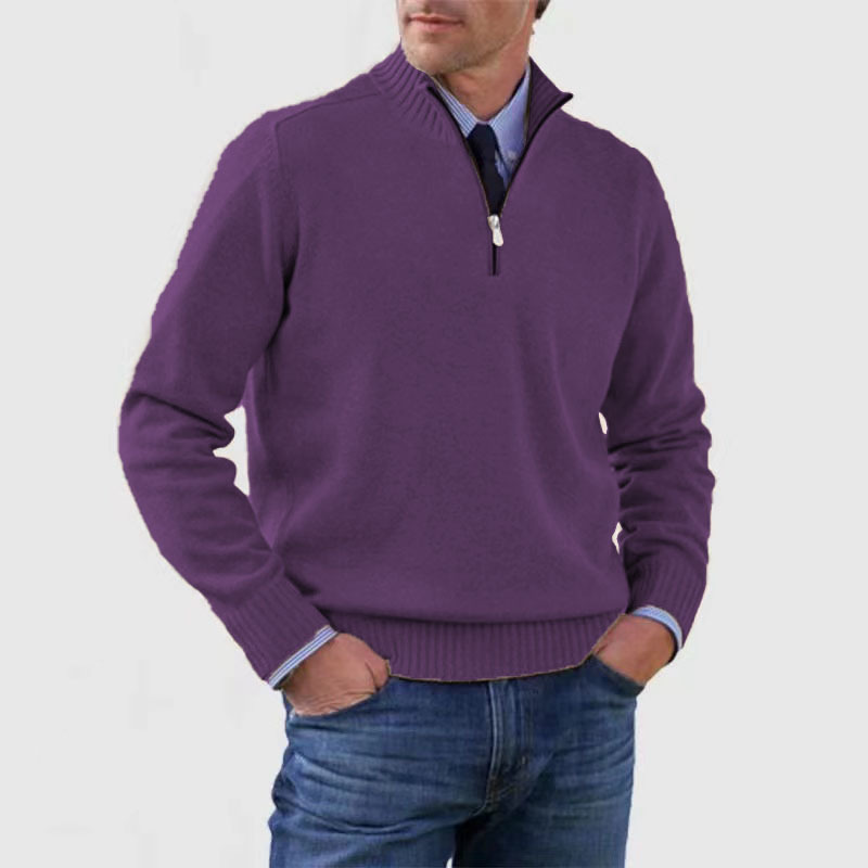 Oversized Cardigan for Men - Dark Purple