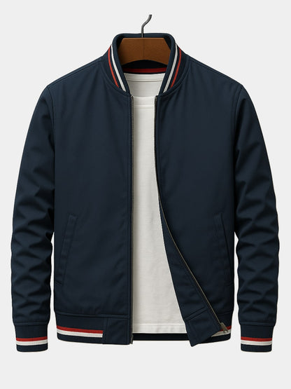 Oversized Zip-Up Bomber Jacket for Men
